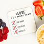 Personalised 'I Love You More Than' Coaster, thumbnail 1 of 7