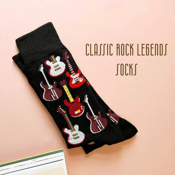 Personalised Men's Music Two Pairs Socks In A Box, 3 of 7