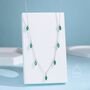 Emerald Green Cz Marquise Pendant Necklace, thumbnail 6 of 11