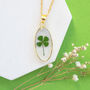 Lucky Four Leaf Clover Resin Necklace, thumbnail 4 of 7