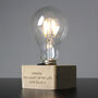Personalised LED Bulb Wooden Table Lamp, thumbnail 1 of 5