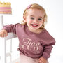 'Two Cute' Embroidered 2nd Birthday Personalised Sweatshirt Jumper, thumbnail 1 of 6