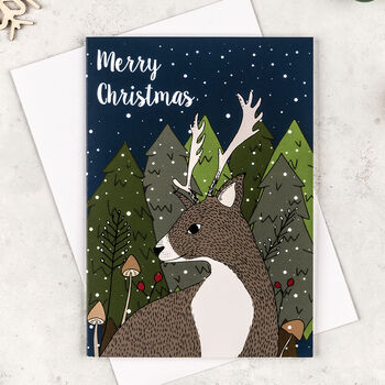 Deer Christmas Card, 2 of 2