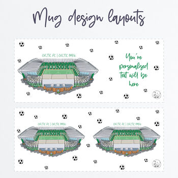 Personalised Celtic Football Mug, Celtic Park Mug, Dad Gift, Mum Gift, Birthday Mug, 6 of 8