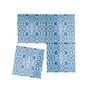'Blue Turkish Flower' Handprinted Ceramic Tiles, thumbnail 9 of 10