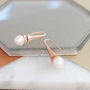Cone Swirl Drop Earrings With Freshwater Pearl, thumbnail 10 of 12