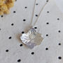 Hydrangea Pressed Flower Necklace Sterling Silver, thumbnail 5 of 10