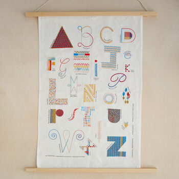 Alphabet Linen Embroidery Kit, 9 of 9