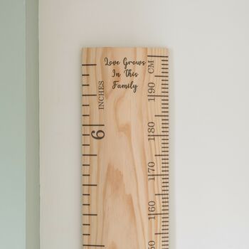 Original Natural Wood Height Chart Ruler, 3 of 6