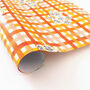 Cottagecore Gingham Flower Wrapping Paper Sheet, thumbnail 1 of 3