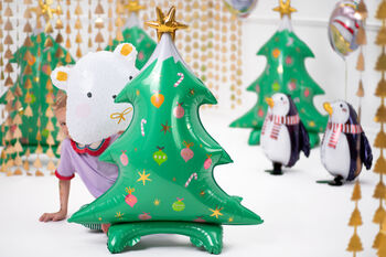 Jumbo 3D Standing Christmas Tree Foil Balloon, 3 of 5