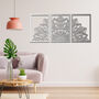 Wooden Mandala Wall Art Triptych For Modern Living Room Decor, thumbnail 4 of 9