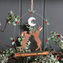 Christmas Boxing Hare Hanging Decoration, thumbnail 1 of 2
