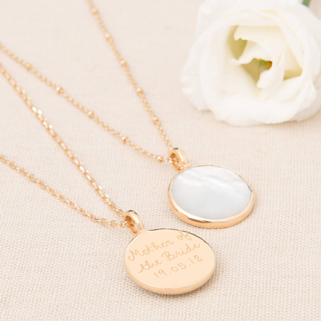 Personalised Mother Of Pearl Pendant Necklace, 1 of 7