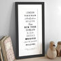 Personalised Typographic Destination Print, thumbnail 1 of 3