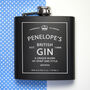 Personalised Vintage Gin Hip Flask, thumbnail 1 of 7