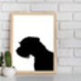 Custom Dog Silhouette Pet Portrait Gift, thumbnail 3 of 4