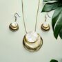 Boho Round Shape Earrings And Pendant Necklace Gift Set, thumbnail 2 of 4