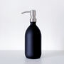 Matt Black Glass Bottle With Silver Metal Pump, thumbnail 7 of 9