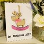 Personalised 1st Christmas 2024 Baby Girl's Decoration Card, thumbnail 4 of 4