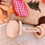 Babies 1st Christmas Personalised Wooden Rattle, thumbnail 2 of 3