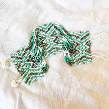 Statement Wide Seed Bead Bracelet, 4 of 8