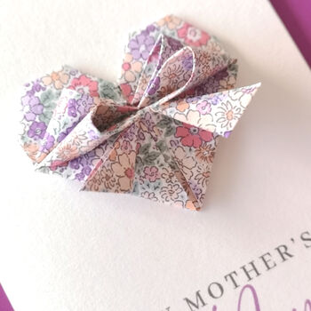 Personalised Mother's Day Floral Origami Heart Card, 10 of 10