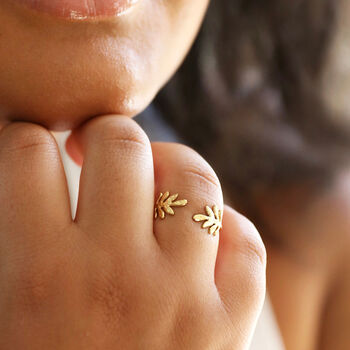 Adjustable Stainless Steel Fern Leaf Ring, 4 of 9