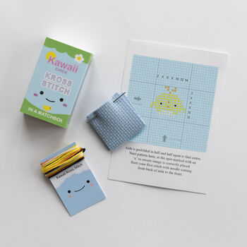 Kawaii Chick Mini Cross Stitch Kit, 2 of 9