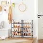 Set Of Two Grey Four Tier Shoe Storage Organiser Rack, thumbnail 1 of 7