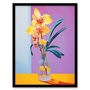 Optimistic Orchids Vibrant Yellow Floral Wall Art Print, thumbnail 5 of 6