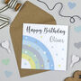 Over The Rainbow Birthday Card Blue, thumbnail 2 of 8