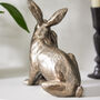 Bronze Scratching Hare Easter Ornament, thumbnail 2 of 4