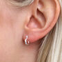 18ct Gold Plated Or Silver Huggie Hoop Crystal Earrings, thumbnail 1 of 6