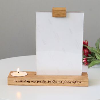 Personalised Memorial Candle Holder Photo Frame, 4 of 10