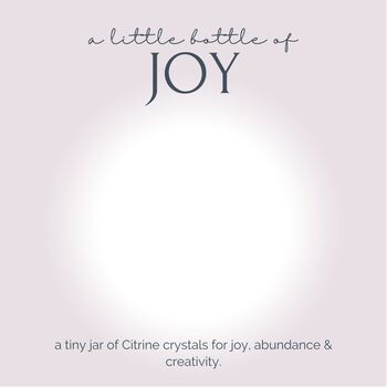 A Little Bottle Of Joy Citrine Crystal Wish Jar, 4 of 5