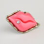 Pink Lips Stud Earrings, thumbnail 3 of 3