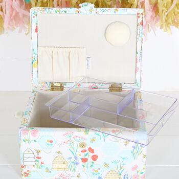 Personalised Honey Bee Hive Sewing Box, 4 of 6
