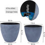 Pack Of Two Modern Planters Pots With Drainage Holes, thumbnail 12 of 12