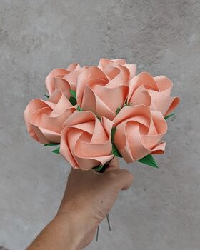 Pastel Origami Paper Roses Bouquet, 8 of 11