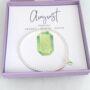 Sterling Silver August Birthstone Beaded Stretch Bracelet, thumbnail 4 of 6