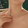 Genuine Pearl Double Layer Choker Necklace, thumbnail 1 of 10