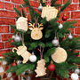 Plywood Christmas Tree Decorations Set6, thumbnail 1 of 4