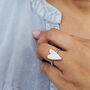 Personalised Silver Fingerprint Heart Ring, thumbnail 1 of 4