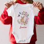 Personalised My First Easter Floral Bunny T Shirt Gift, thumbnail 1 of 12