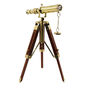 Personalised Brass Telescope With Wooden Tripod Stand, thumbnail 1 of 11