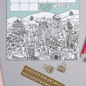 2024 City Illustration Wall Calendar, 3 of 6