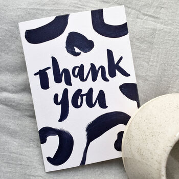 Navy 'Thank You' Greeting Card, 2 of 2