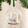 Metallic Engagement Silhouette And Tree Personalised Christmas Bauble, thumbnail 6 of 6