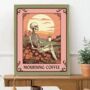 Tarot Themed The 'Mourning' Coffee Lover Print, thumbnail 1 of 2